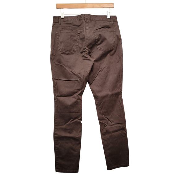 Theory Pants Women's 10 Brown Abrams Low Rise Stretch Office Work Fall Academia - Picture 3 of 10